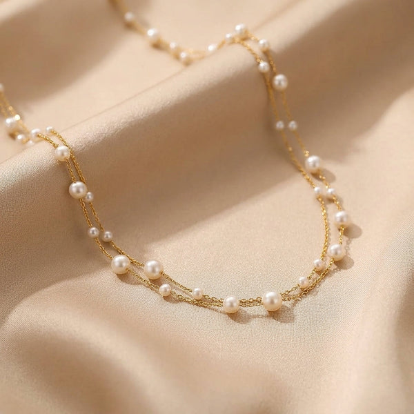 Perlový choker náhrdelník